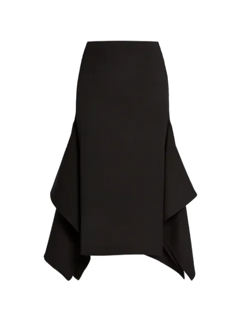 ERDEM side-draped woo midi skirt