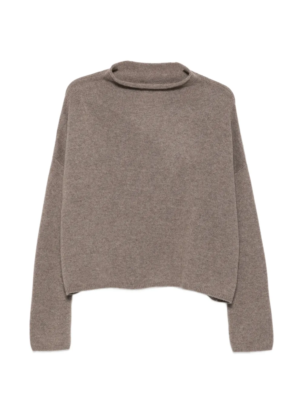 Lisa Yang ribbed-knit high-neck jumper - Marrone