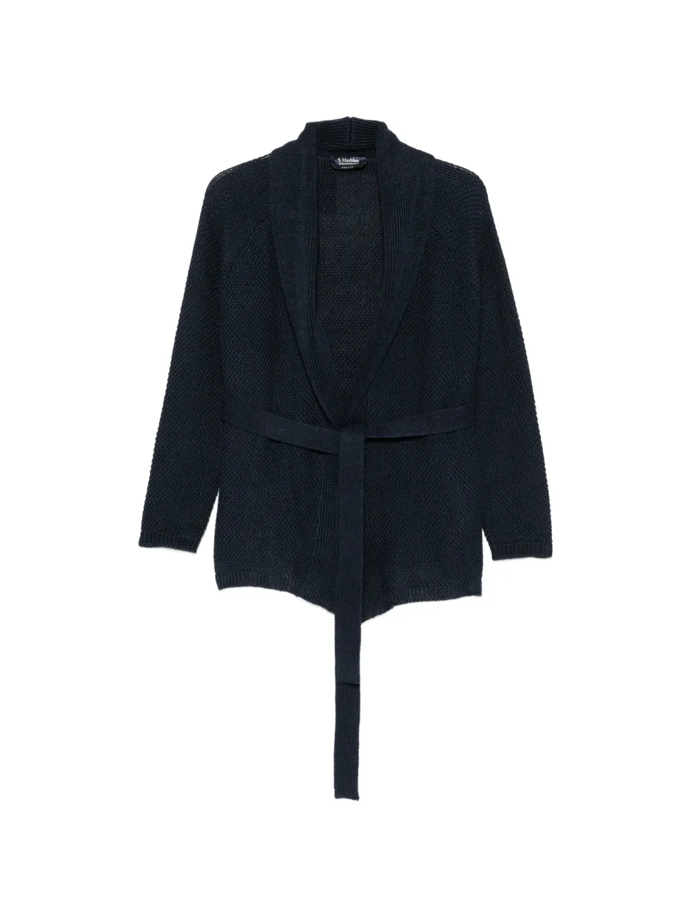 'S Max Mara Vest met sjaalkraag en ceintuur Blauw