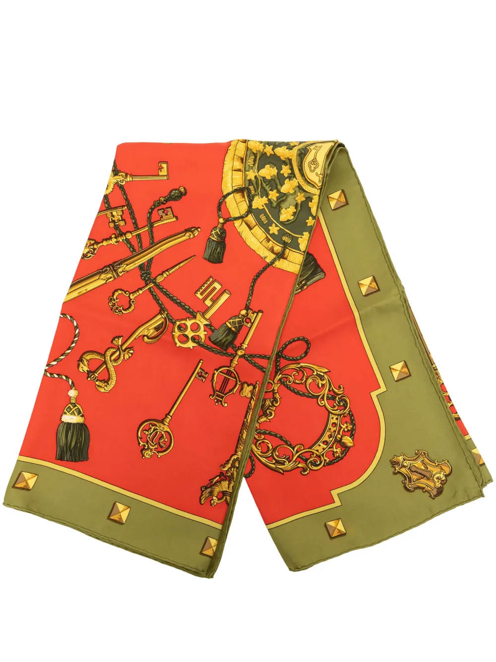 Hermès Pre-Owned Foulard Les Cles 90 1980-2000 - Arancione