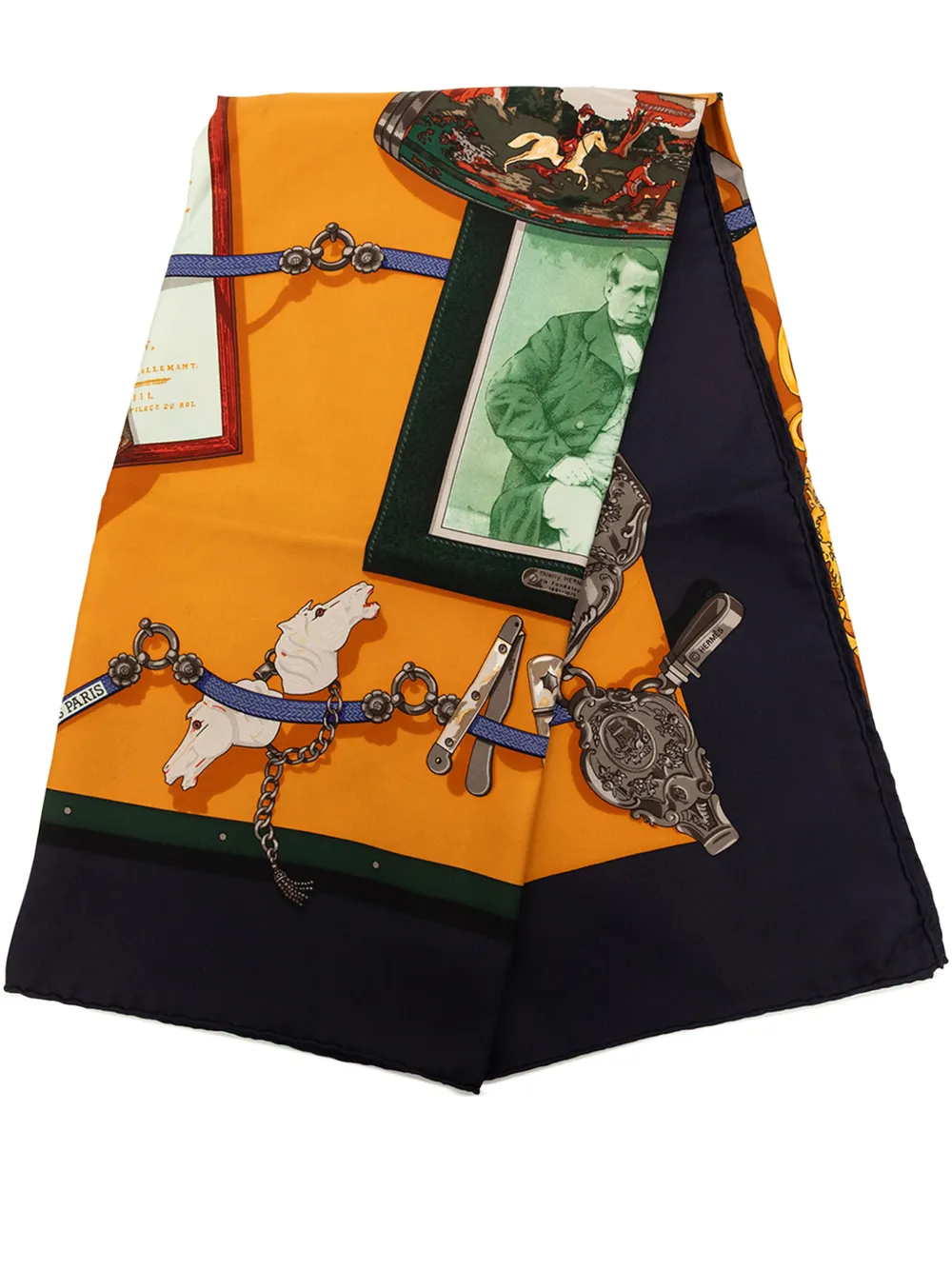 Hermès Pre-Owned Foulard Memoire d Hermes 90 in seta 1980-2000 - Arancione