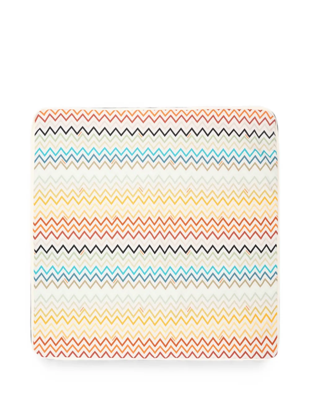 Missoni Kids zigzag-print cotton blanket - Bianco