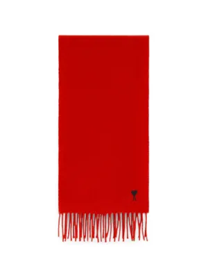 AMI Paris Ami De Coeur ウールスカーフ | ブラウン | FARFETCH JP