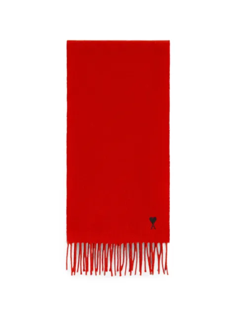 AMI Paris wool scarf with Ami de Coeur