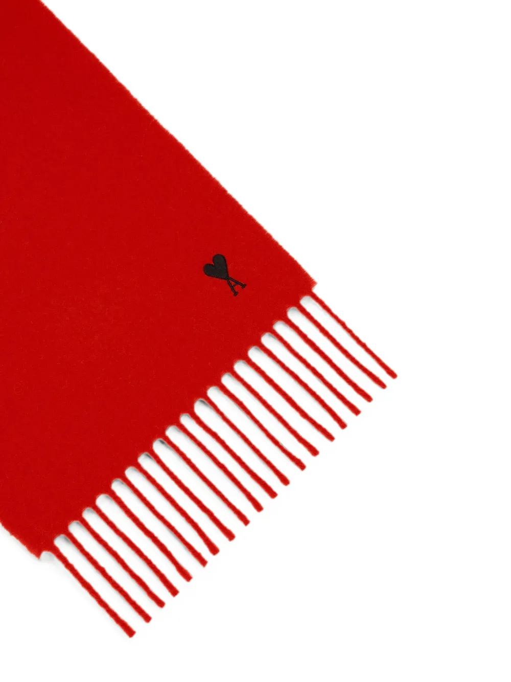 AMI Paris Wollen sjaal met Ami de Coeur Rood
