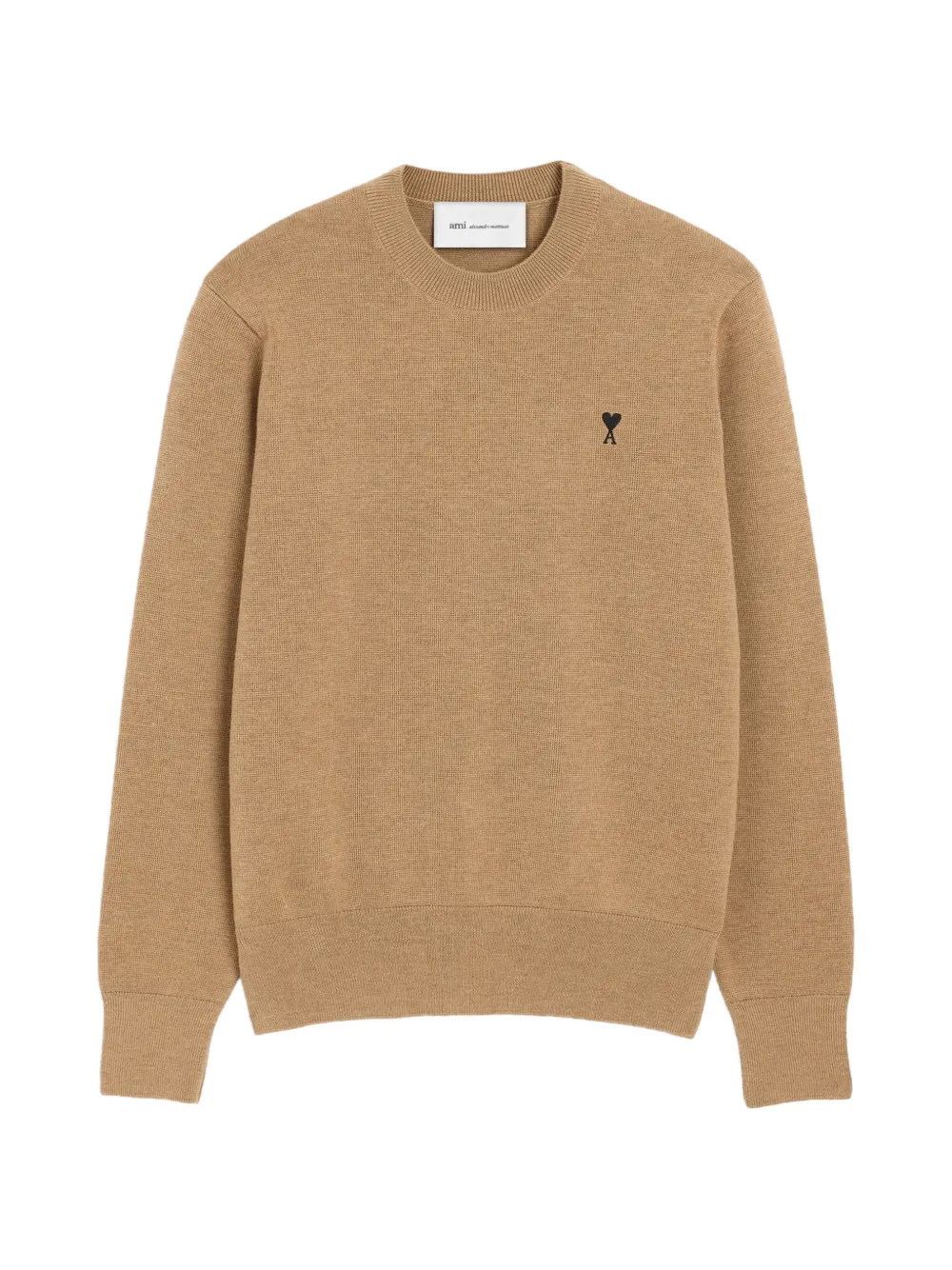 AMI Paris Ami de Coeur Pullover aus Wolle mit Rundhalsausschnitt - Nude