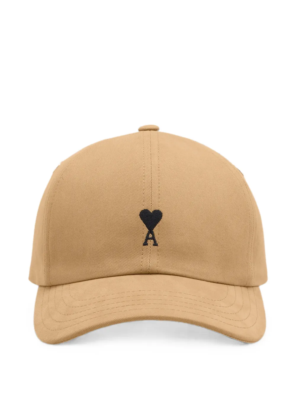 Ami Alexandre Mattiussi Cotton Cap With Ami De Coeur In Brown