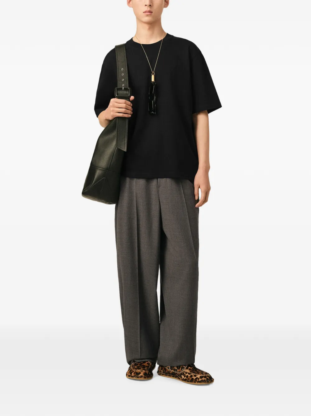 AMI Paris T-shirt met logo Zwart