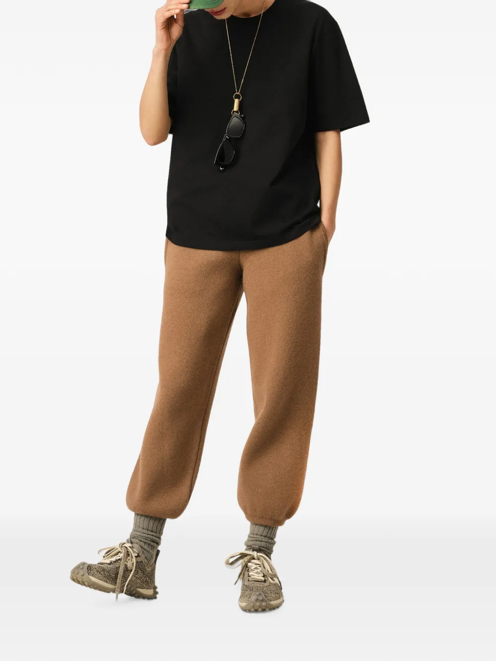 AMI Paris T-shirt met logo Zwart
