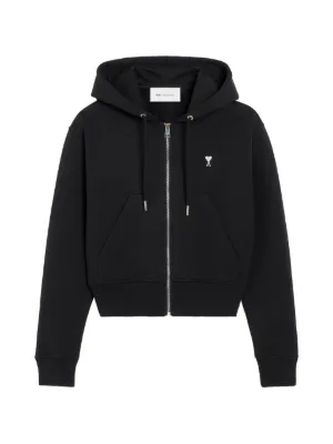 AMI Paris Ami De Coeur ジップアップ パーカー | ブラック | FARFETCH JP