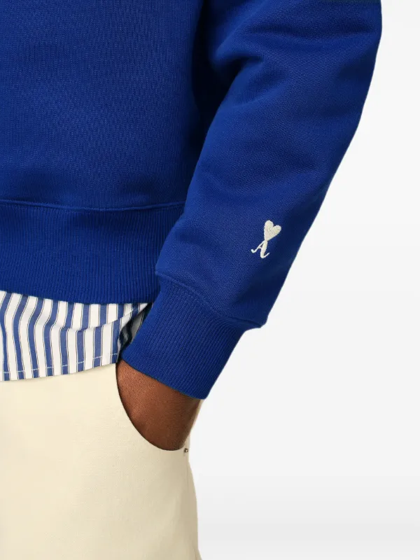 AMI Paris Blue Zipped Cotton 