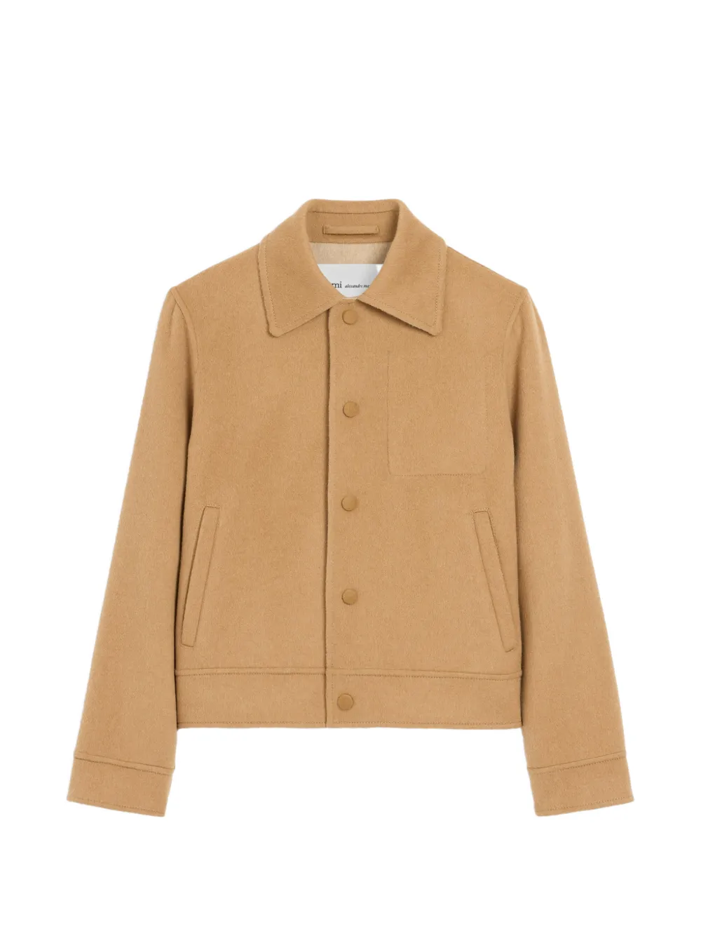 AMI Paris Button-down wool and cashmere jacket