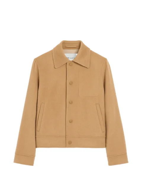 AMI Paris Button-down wool and cashmere jacket
