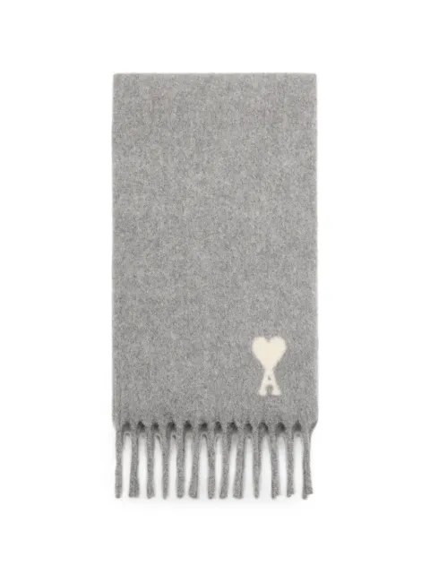 AMI Paris alpaca scarf with Ami de Coeur