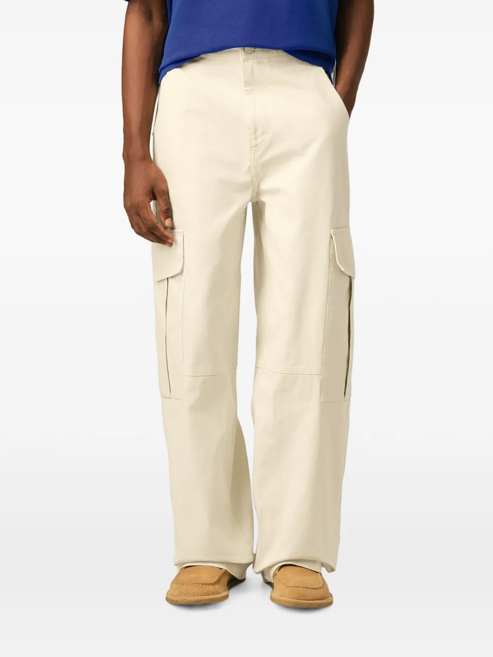 AMI Paris Baggy cargo katoenen broek Beige