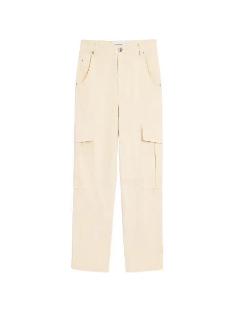 AMI Paris white baggy-fit cargo cotton trousers