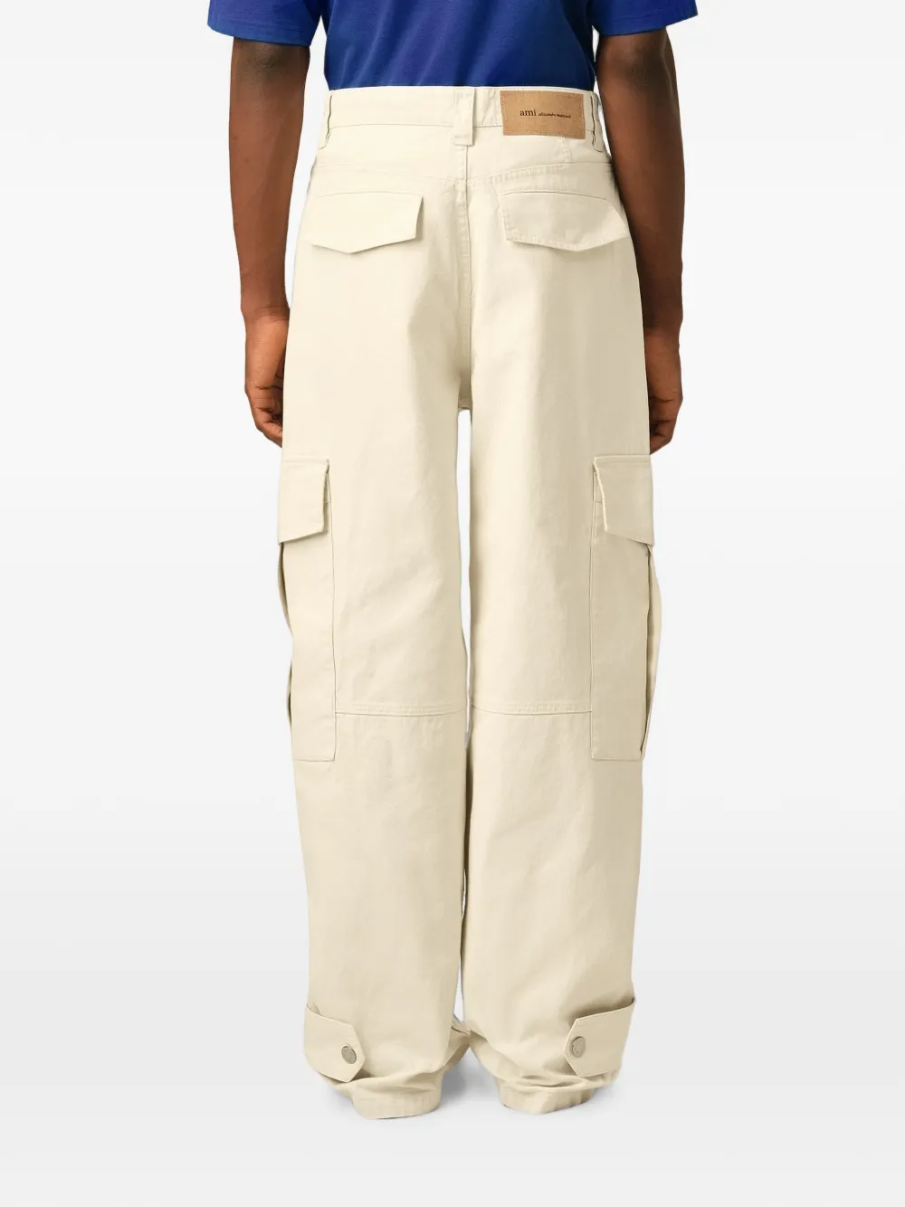 AMI Paris Baggy cargo katoenen broek Beige