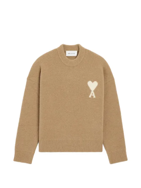 AMI Paris Ami de Coeur intarsia-knit jumper