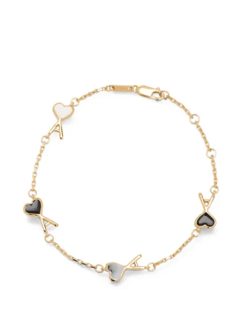 AMI Paris brass bracelet with hammered Ami de Coeur