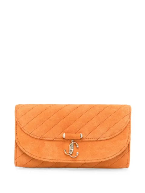 Jimmy Choo quilted leather chain-strap wallet