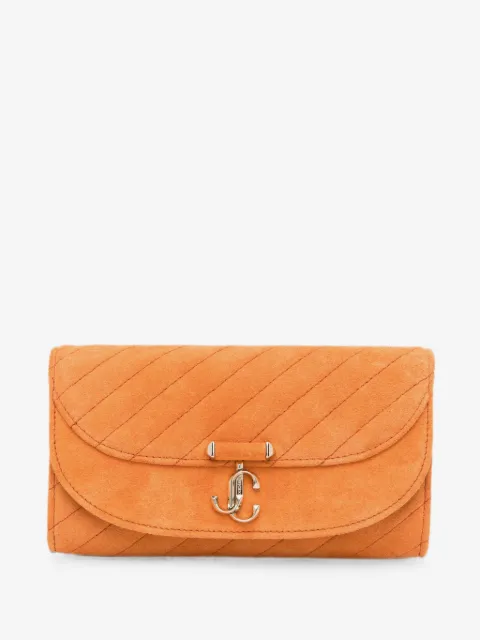 Jimmy Choo quilted leather chain-strap wallet