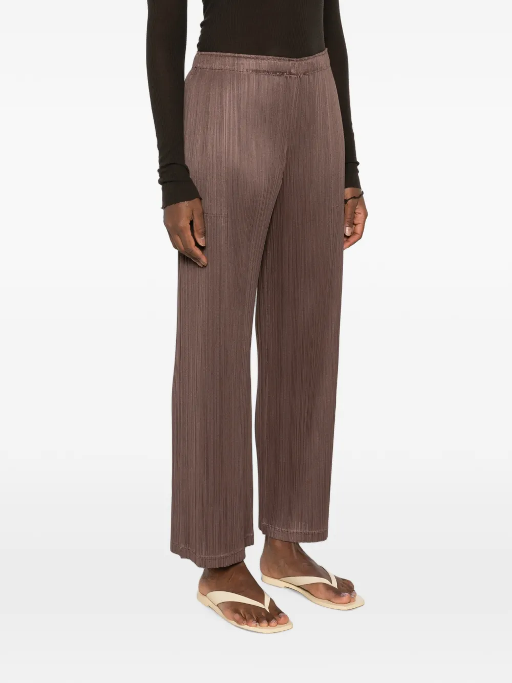 Pleats Please Issey Miyake Pleats Please broek Bruin