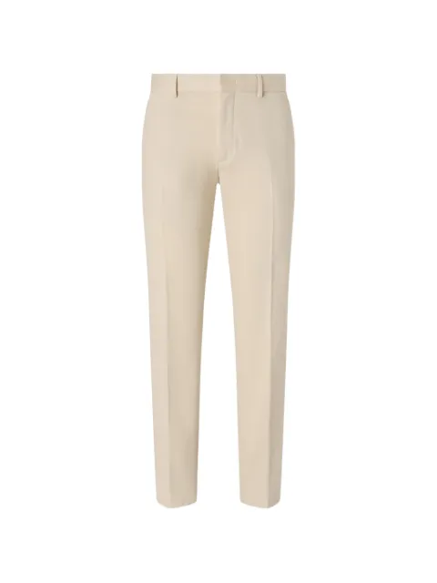 Zegna cream white cotton and cashmere pants