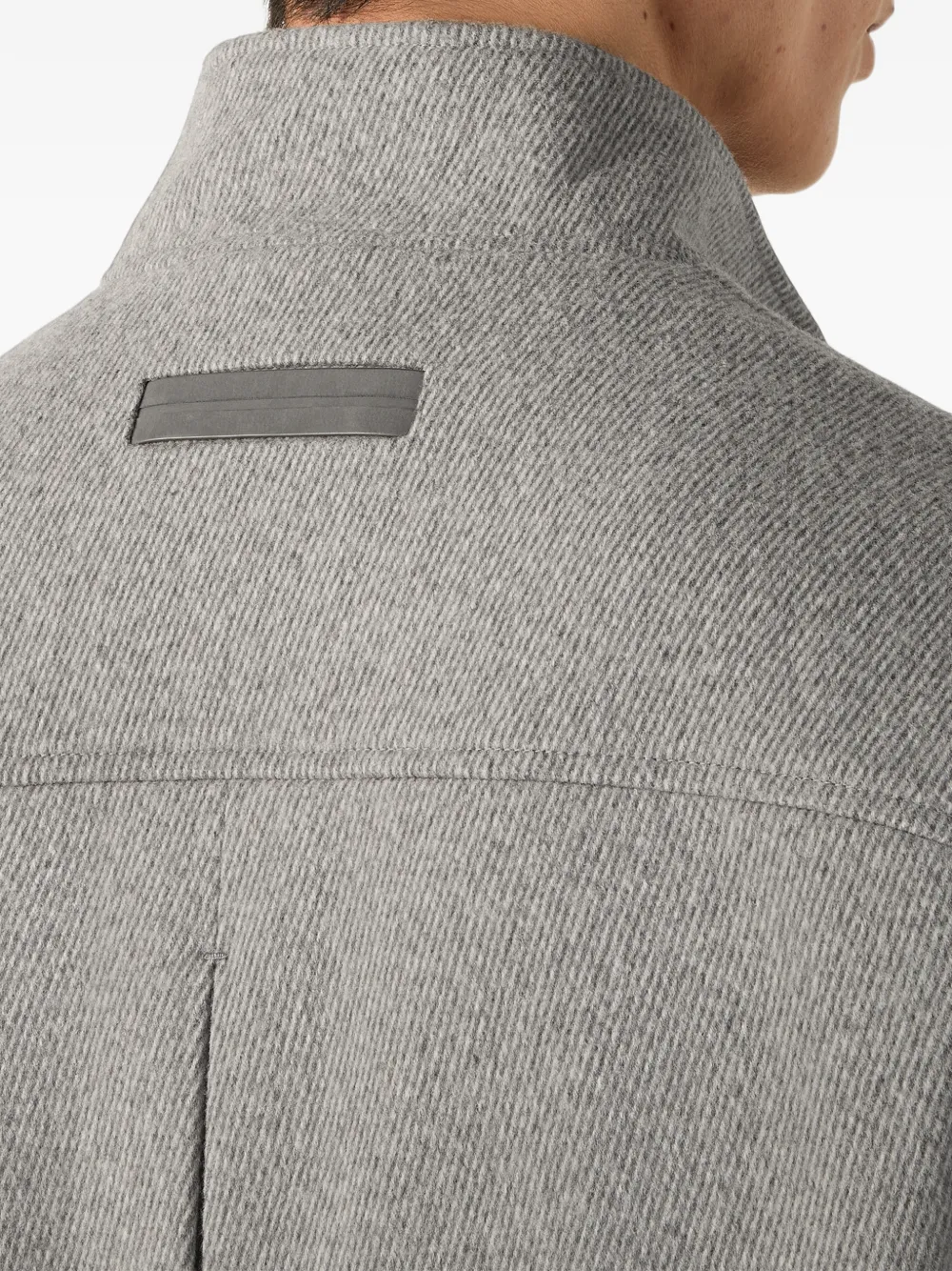 Zegna grey mélange wool and cashmere blouson Grijs