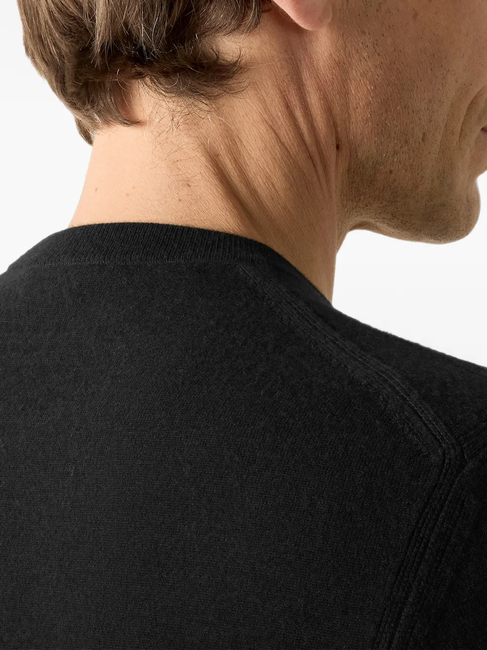 Zegna Oasi kasjmier trui met ronde hals Zwart