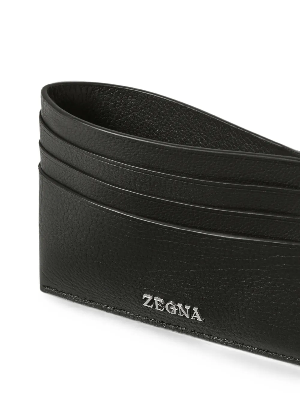 Zegna Donkergroene SECONDSKIN pasjeshouder Zwart