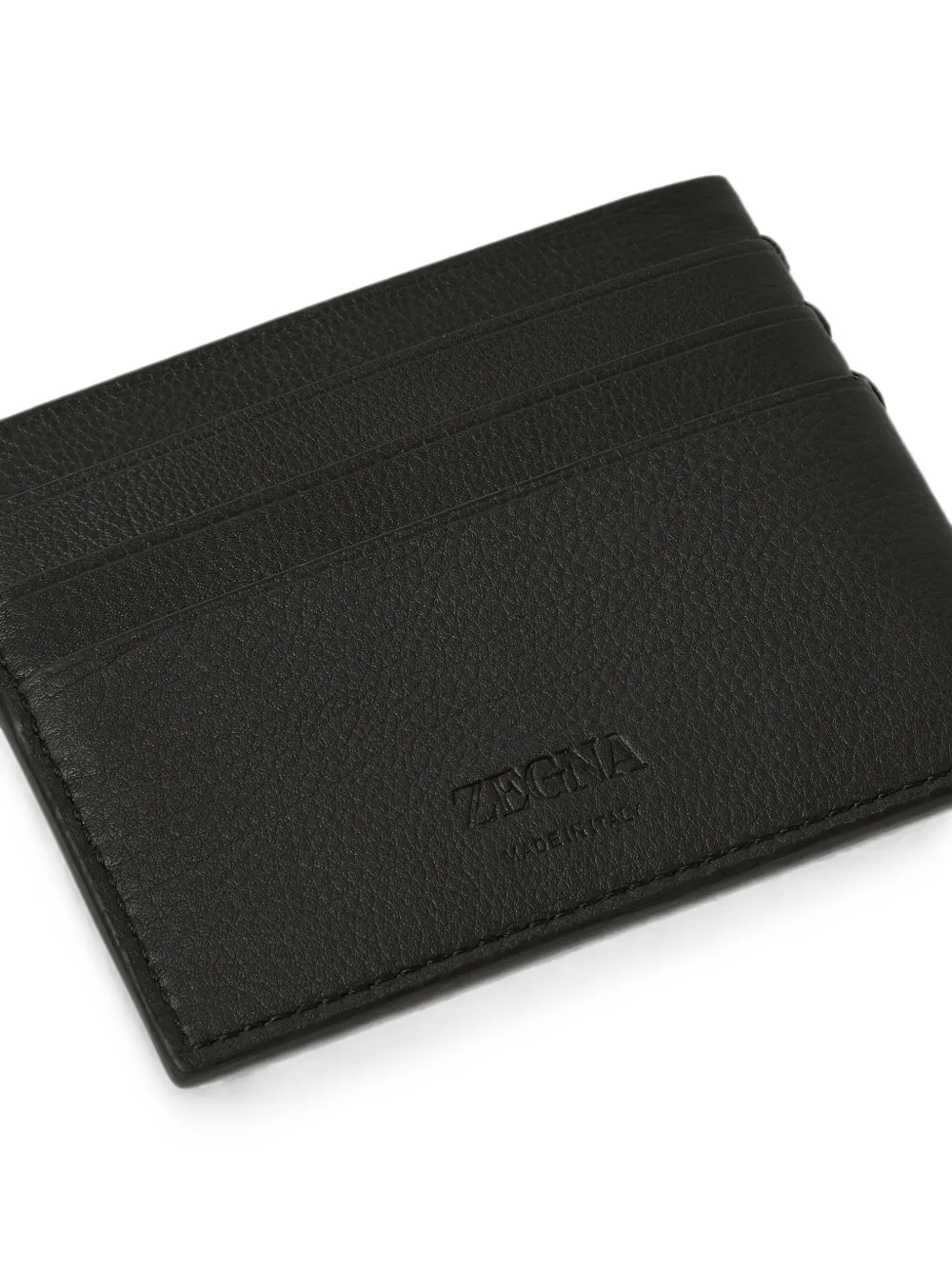 Zegna Donkergroene SECONDSKIN pasjeshouder Zwart