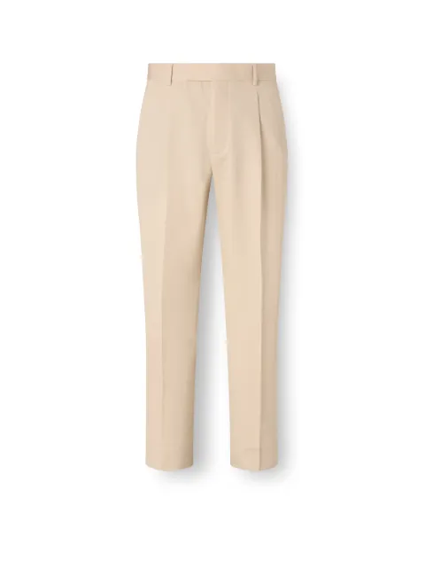 Zegna cream white cotton and wool pants