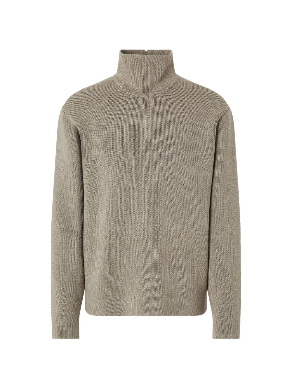 Zegna taupe wool and canapa yarn turtleneck - Neutrals