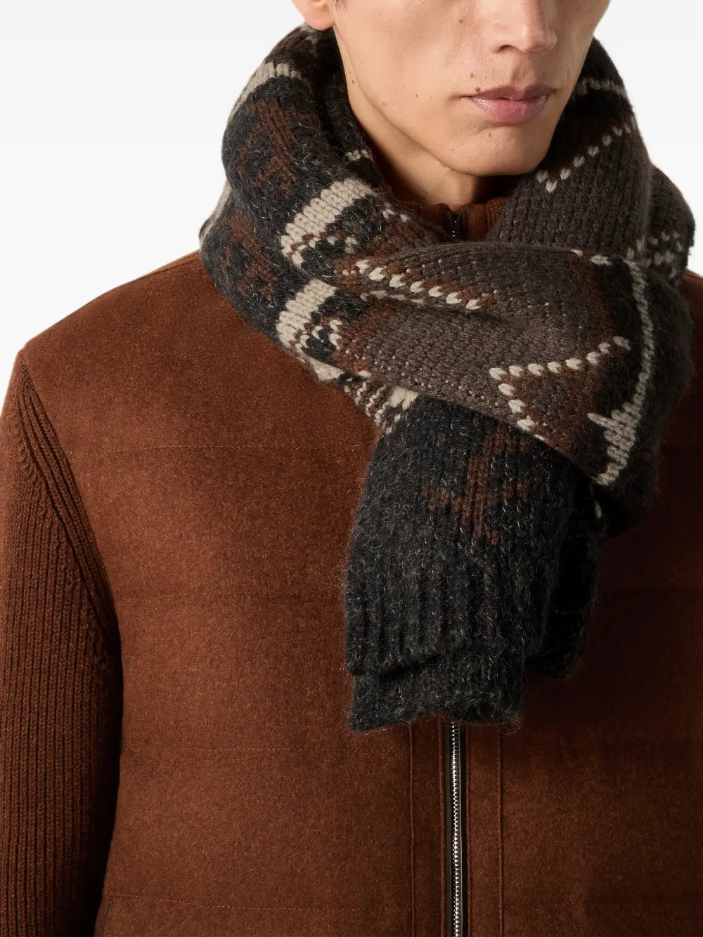 Zegna cashmere-blend scarf Zwart