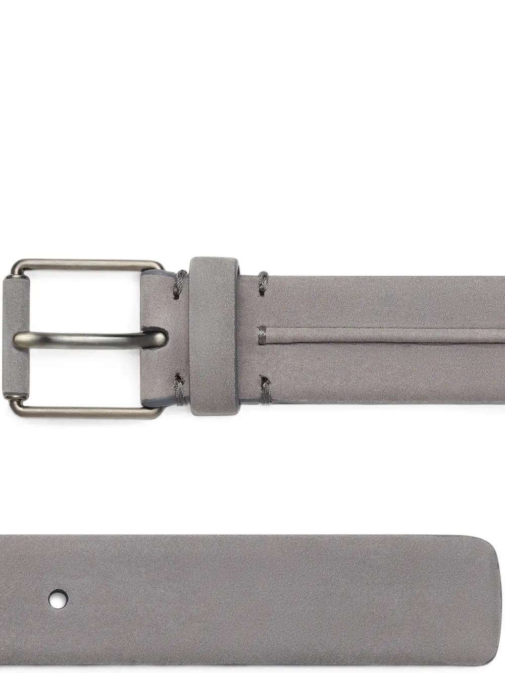 Zegna Mélange nubuck riem Grijs