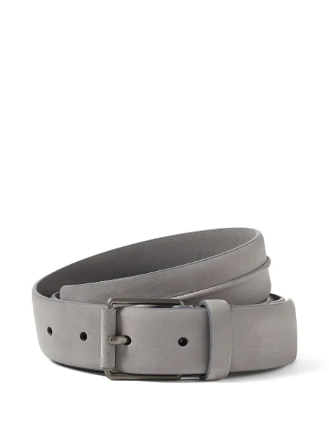 Zegna grey mélange nubuck belt
