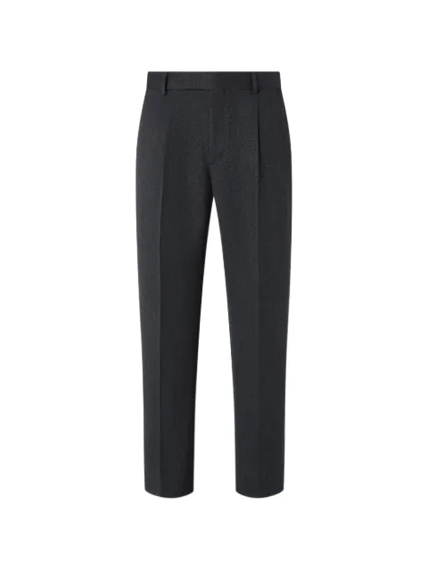 Zegna dark grey mélange wool and cashmere pants