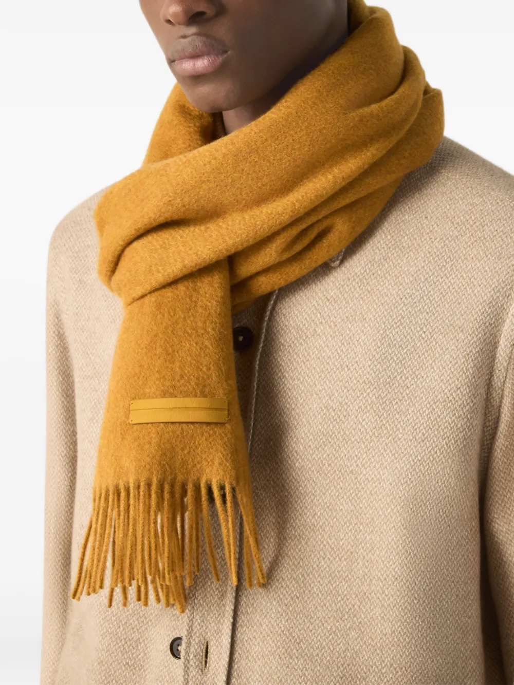 Zegna Oasi cashmere scarf Geel