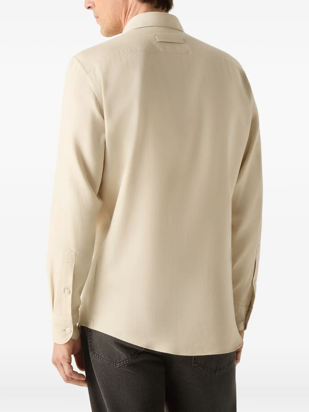 Zegna Cashco crèmewit overhemd Beige