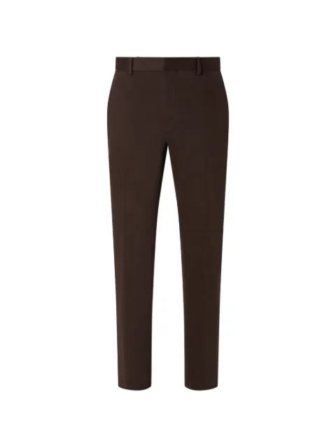 Zegna dark-brown cotton and cashmere pants
