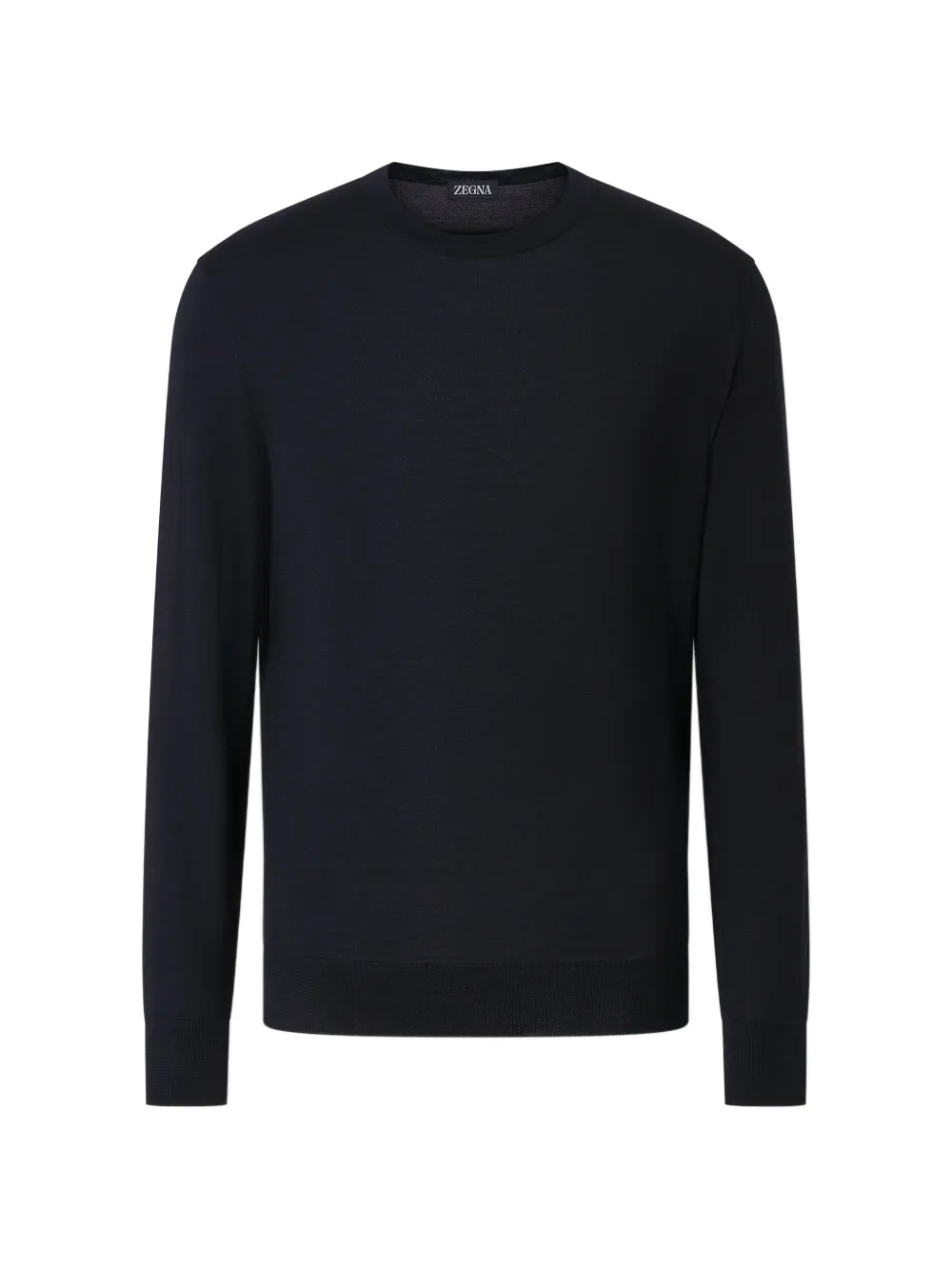 Zegna navy blue Trofeo 15milmil15 wool crewneck sweater