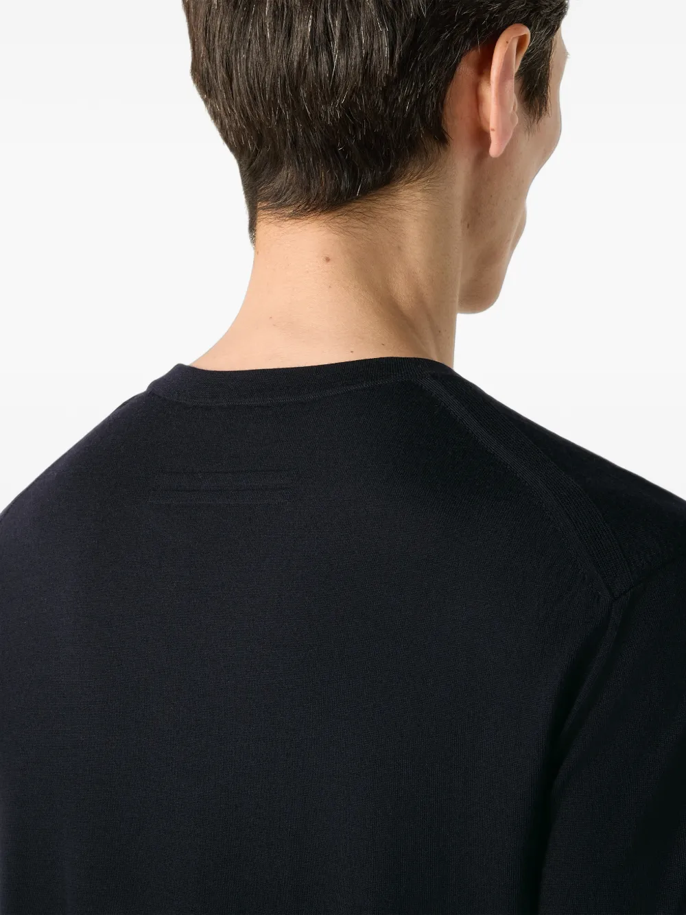 Zegna Trofeo 15 milmil 15 wollen trui met ronde hals Blauw