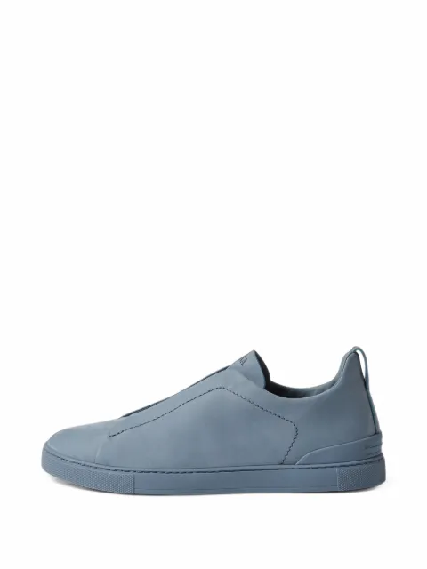 Zegna 라이트 블루 트리플 스티치™ 세컨드스킨 스니커즈