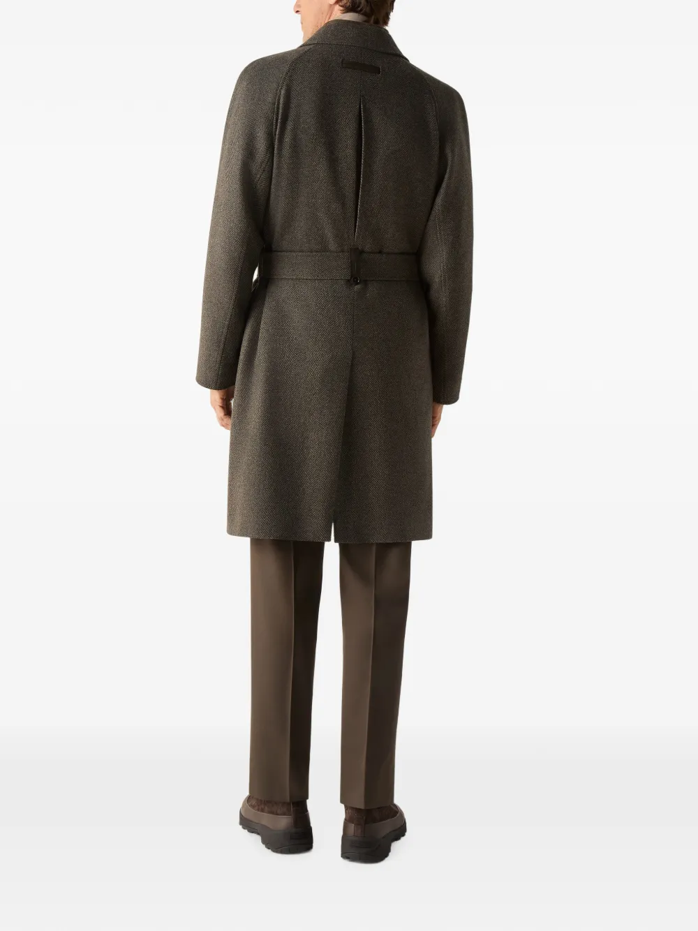 Zegna Oasi kasjmier trenchcoat Groen