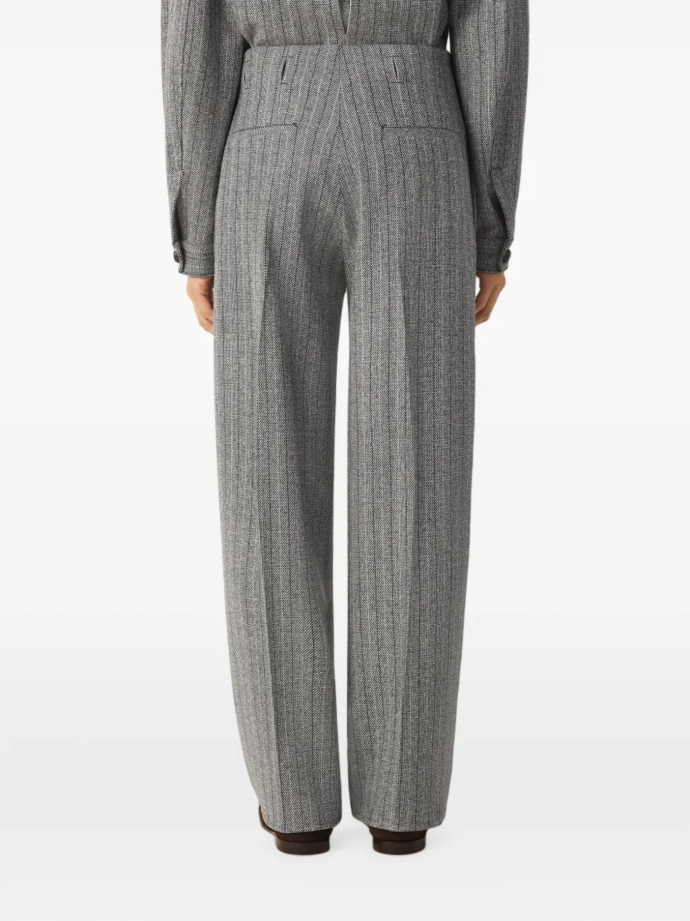 Zegna Trofeo Selection broek met krijtstreep Grijs