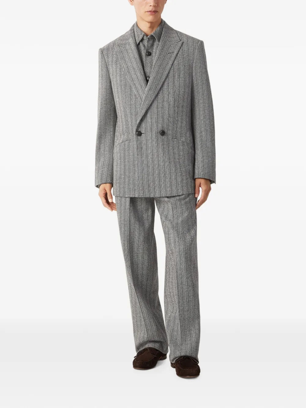 Zegna Trofeo Selection broek met krijtstreep Grijs