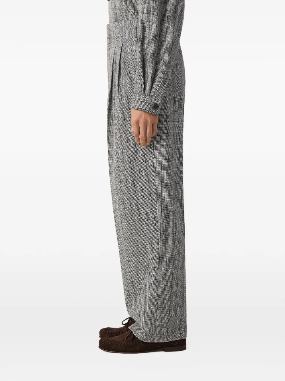 Zegna Trofeo Selection broek met krijtstreep Grijs