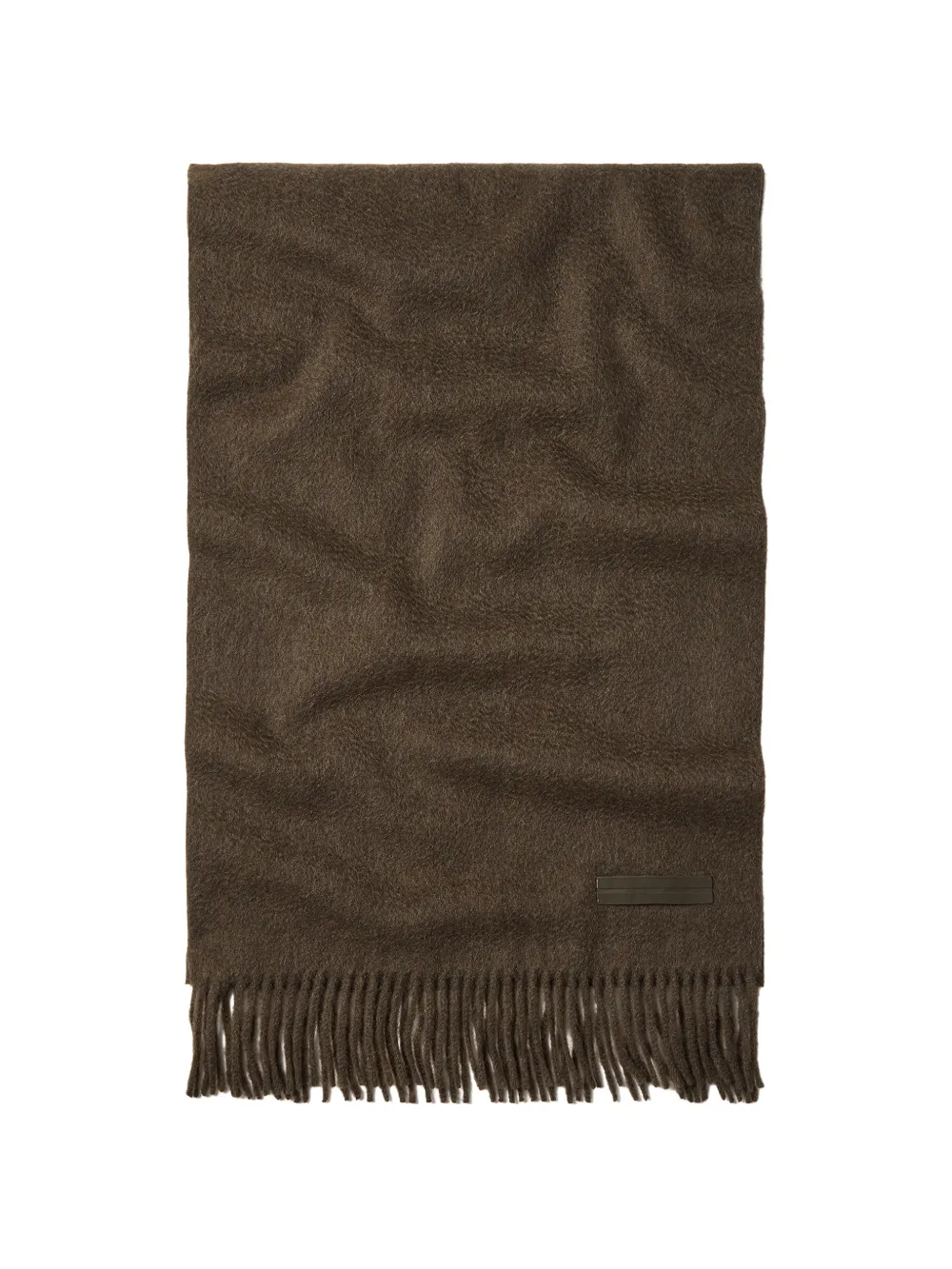 Zegna dark olive green Oasi cashmere scarf - Verde