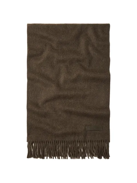 Zegna dark olive green Oasi cashmere scarf