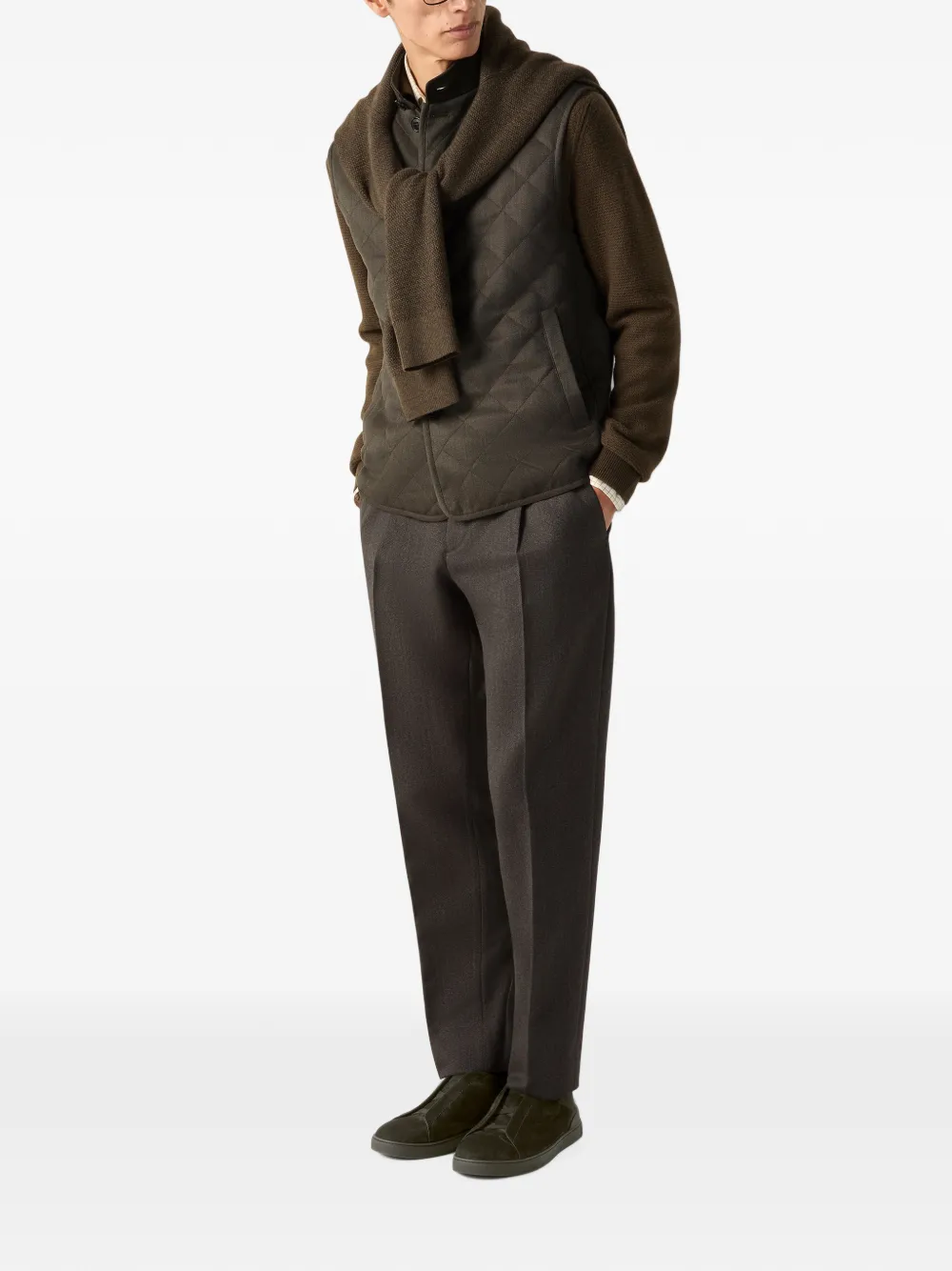 Zegna Trofeo 15 milmil 15 wollen top Groen